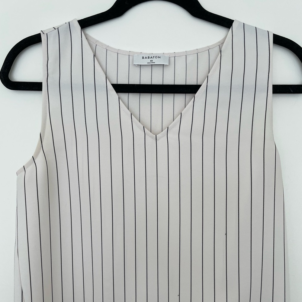 Aritzia Babaton Striped Cropped Boxy Tank